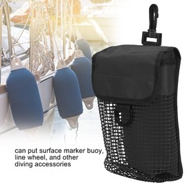 BOLORAMO Diving Bag Diving Net Bag Mesh Diving Bag for Diving or Snorkeling Snorkeling Equipment, Portable Lightweight Diving Net Equipment Package for Outdoor with Buckle (Black)