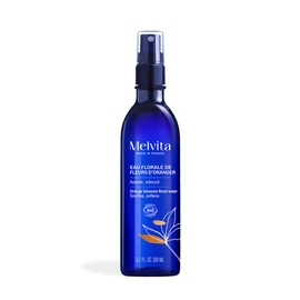 Melvita - Bio Orangenblüten Blütenwasser - Hydrolat Feuchtigkeitsspendend, beruhigend und besänftigend - Parfümfrei - 100% natürlich, Bio und Vegan zertifiziert - Sprühflasche 200 ml