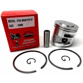 Pop Up Piston Kit Compatible with Stihl MS400, MS400C Chainsaws, 50mm Replaces # 1140-030-2014 Extra Compression and Power!