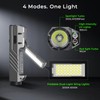 HD05 Flat EDC Flashlight, 3100 Lumens 4-in-1 LED Rechargeable Flashlight