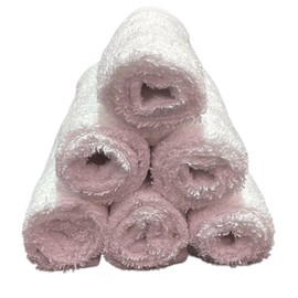 Lyra Linens - 100% Highly Absorbent Cotton Flannel Face Cloth Towels - Lightweight Luxury White Face Cloth Made of Soft Feel Fingertip Towels Set | Size 30x30 cm | Pack of 3 OR 6 (6)