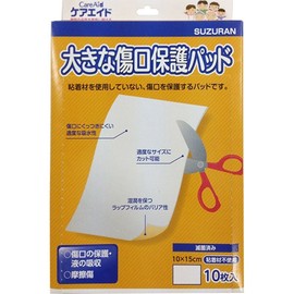 CareAid Large Wound Protection Pads, 3.9 x 5.9 inches (10 x 15 cm), Pack of 10