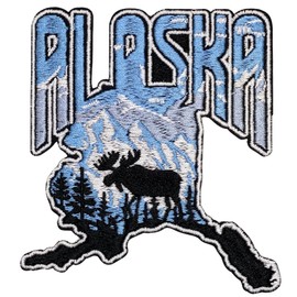 EMBRO BOF - Parche de Alaska salvaje - 3.5 pulgadas, parche de Alaska colorido fresco - Parche bordado para planchar o coser para mochilas