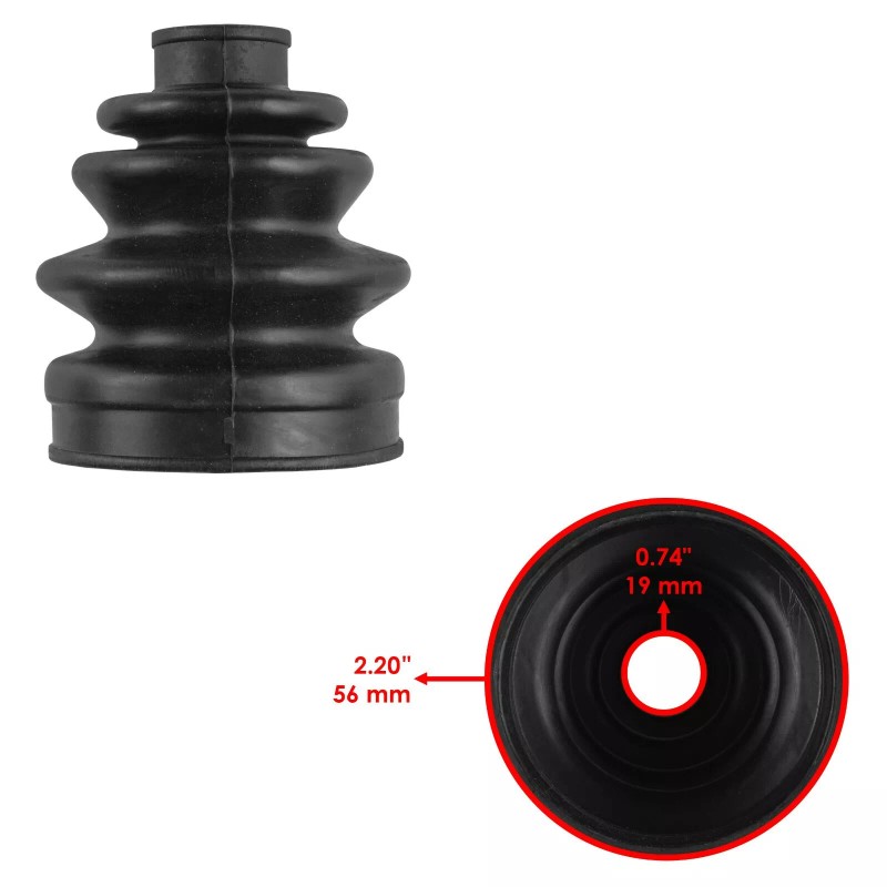 Caltric 2 Front Inner Outer Axle CV Boot Kit for