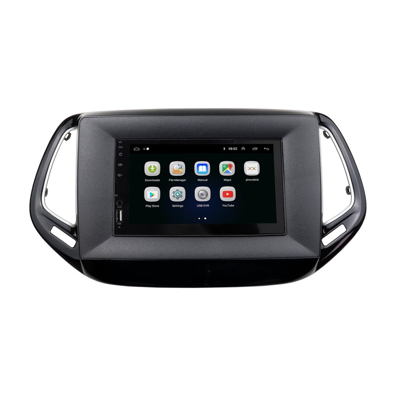 DKMUS Radio Stereo Bezel for Jeep Compass 2017-2018 Dash Installation