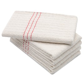 ZOLLNER Set of 5 Scouring Cloths 55 x 60 cm Mixed Fabric Natural