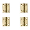 4 Pcs 1" Door Hinges Brass Folding Hinges for Gate