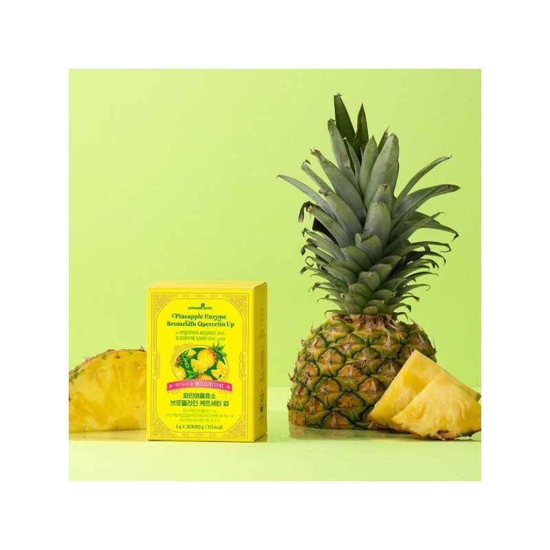 Meijun Nutri 파인애플효소 브로멜라인 케르세틴 업 3박스 (3개월분) Pineapple Enzyme