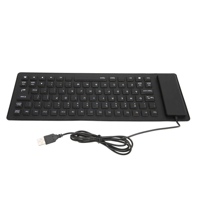 Foldable Silicone Keyboard 85 Keys Foldable Design Silent Wired Waterproof