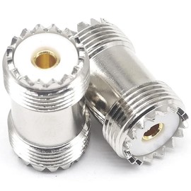 Greluma 5pcs PL-259 UHF Female to Female Coaxial Cable Adapter SO-239 Double Female Plug