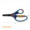Fiskars Designer Non-stick Blunt-tip 5" Kids Scissors, Bright Pixels