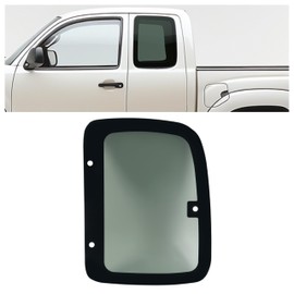 JMTAAT Rear Quarter Window Glass Compatible with 2001-2004 Toyota Tacoma 2 Door Extended Cab Side Door Window Dark Tempered Glass Left Driver Side