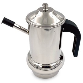 Earthvision Stainless Steel Oil Dispenser with lid Stainless Steel pot for kitchen oil Can Container with Handle oil dispenser with lid oil dispense for home and restaurant Capacity: 550ml/18.5 Oz