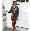 BTFBM Women Casual V Neck Knit Mini Fall Sweater Dresses