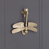 Infinity Decor Polished Brass Dragonfly Shaped Door Knocker – Solid