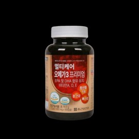 Chong Kun Dang Multicare Omega 3 Premium 90 Capsules 3 Months Supply EPA DHA Vitamin A D E Improves Blood Circulation Eye Bone Health Complex Nutrient Antioxidant / 멀티케어 오메가3 프리미엄 90캡슐 3개월분 EPA DHA 비타민A D E 혈행 개선 눈 뼈 건강 복합 영양제 항산화