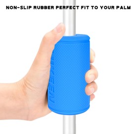 Hikeen Thick Bar Dumbbell Grips,Non Slip Hard Rubber Barbell Grips,Grips for Weight Lifting, Muscle Building-2.75" Outer Diameter