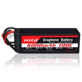 HRB 2x 6S 6000mAh 22.2V LiPo Battery XT90S Stable Running for RC Helicopter Airplane