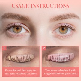 DAWZMR 6 Pairs Lash Lift Rods Self Adhesive, Eyelash Perm Pads, Flat Lash Lift Shields