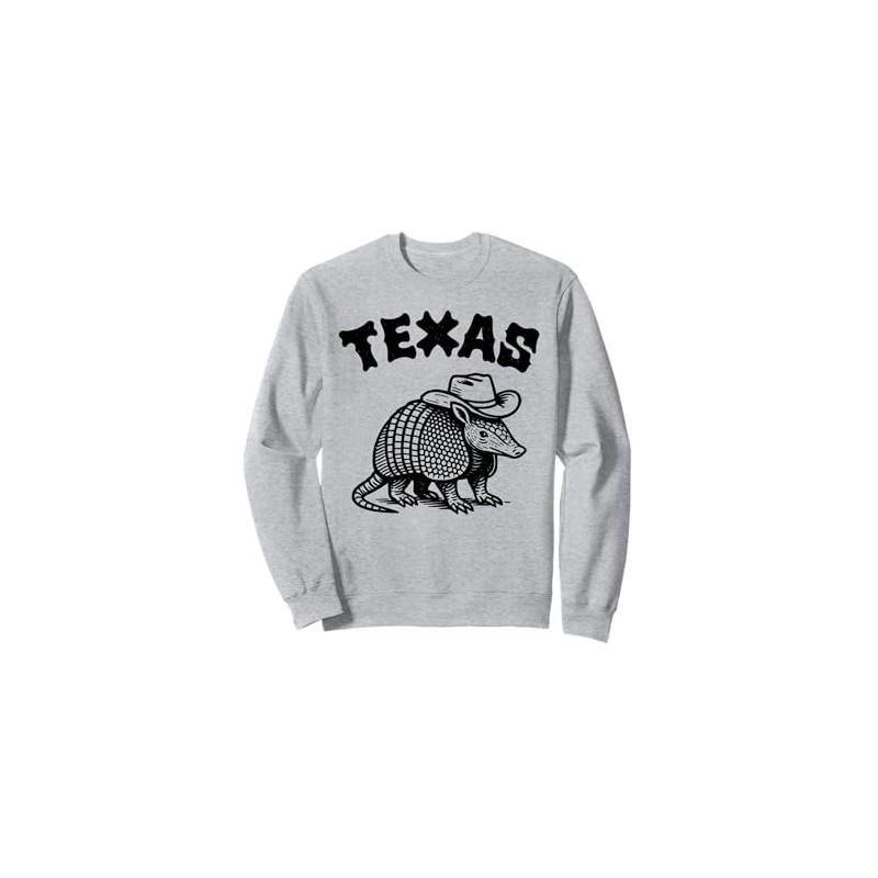 Texas Armadillo Cowboy | Funny Wild West Animal Illustration Sweatshirt