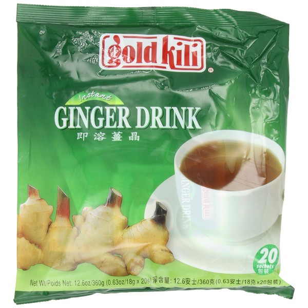 Gold Kili All Natural Instant Caffeine-free Ginger Drink, 20-Count Bags (Pack of 3)