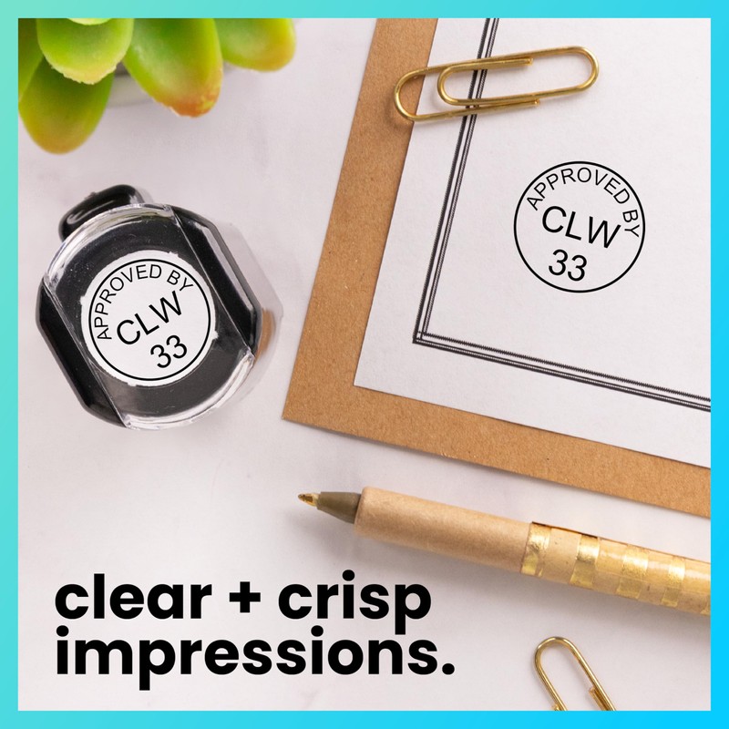 ExcelMark Self-Inking Inspection Stamp - 5/8" Diameter, Ideal for Quality