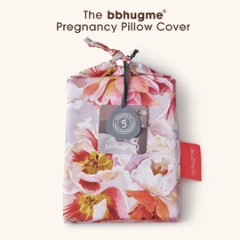 bbhugme Pregnancy Pillow Cover - Cotton Jersey Fabric - Fits bbhugme Pregnancy Pillow for Side Sleeping - Cover Only, Pregnancy Pillow Sold Separately, Blushing Roses