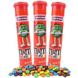 Needzo Easter Candy Tubes with Mini M and Ms, Bite Size Peanut Butter Treats, Basket Stuffer Gifts or Party Favors, 1.74 Ounces (Pack of 3)