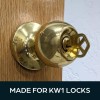 Kwikset KW1 Brass Key Blank x5
