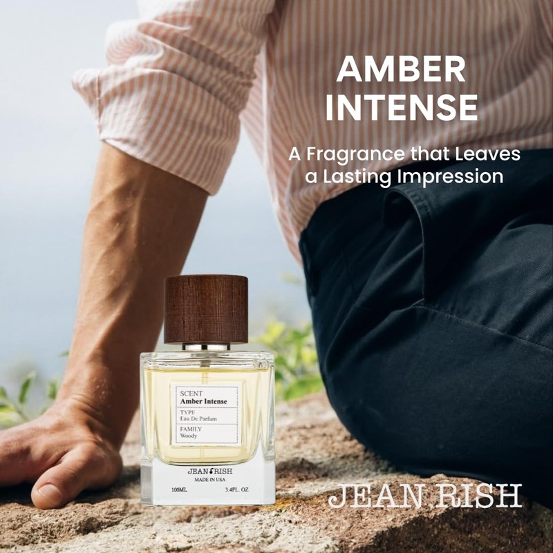 Jean Rish Amber Intense, Eau de Parfum for Men (3.4