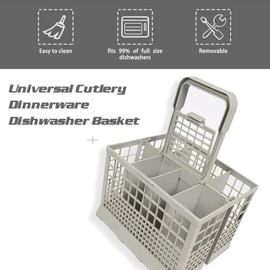 Universal Dishwasher Basket Cutlery Dinnerware Dishwasher Basket Replacement Rack Accessory Cutlery Holder Fits for Most Dishwasher