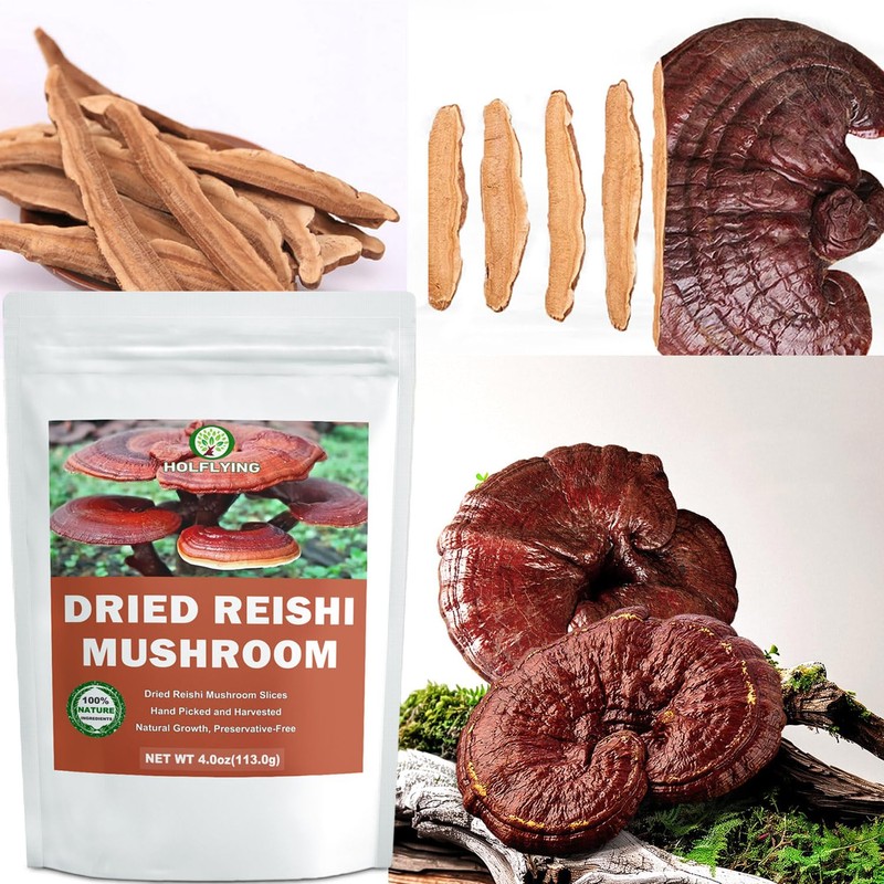 Dried Whole Reishi Mushroom - 2.8 oz, All-Natural Reishi Mushrooms