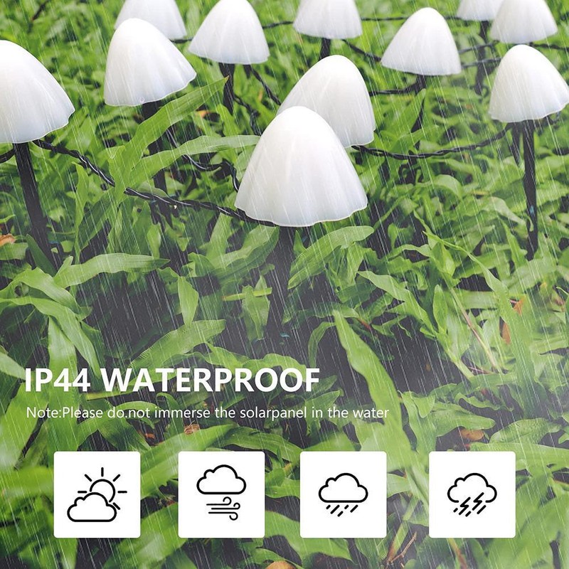 Solar Fairy Lights Outdoor LED Solar Light Mushroom String Light