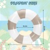 Whaline 4Pcs Inflatable Swimming Float Toy Striped Swim Ring Fun