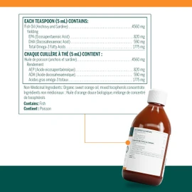 Genestra Brands - Super EFA Liquid - Omega-3 Fatty Acids, EPA and DHA for Cardiovascular, Brain, Eye, and Nerve Support* - 500 ml Liquid - Natural Orange Flavour