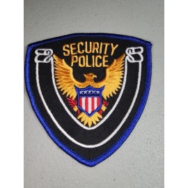 Security Police Embroidered Patch 4" x 4" Sew On  FREE SHIPPING