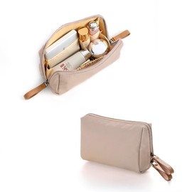 Feliciay Women's Portable Cosmetic Bag, Small Multifunctional Storage Bag, Handbag Cosmetic Bag, Cosmetic Storage for Travel, Bedroom, Bathroom and Other Occasions, Available in pink colour