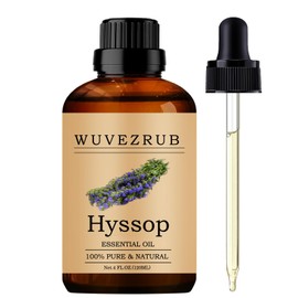 Wuvezrub Hyssop Essential Oils 120ML, Pure Hyssop Essential Oil for Aromatherapy Diffuser - 4 Fl Oz