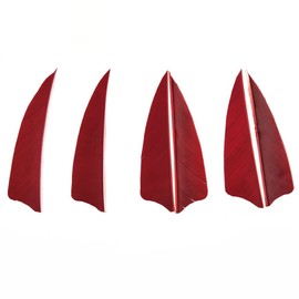 50 Pcs Turkey Feather Fletching 3 Inch Right Wing Arrow Feathers Vanes(Red)