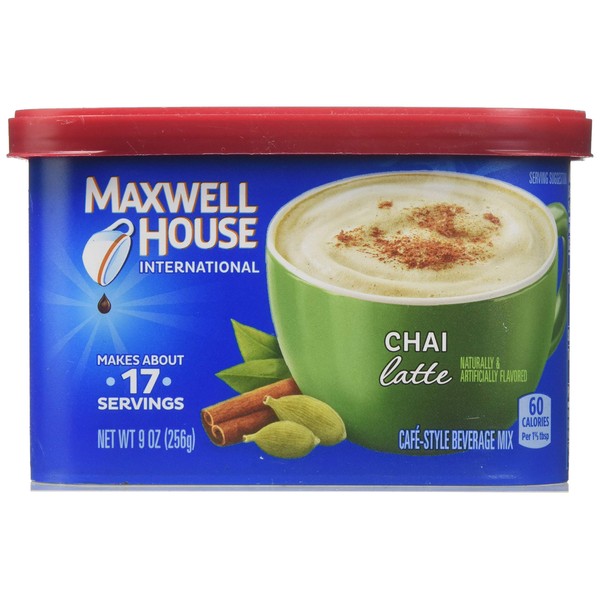 Maxwell House International Cafe Cafe-Style Beverage Mix, Chai Latte, 9 oz