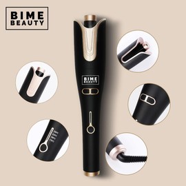 Bime Beauty Curl Me Perfection Automatic Hair Curler | Automatic Curling Iron Rotatory Hair Curler, with 4 Temperature Settings for All Hair Types | Hair Curler Styling Tool | Automatic Hair Curler