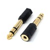 DRUT 1pcs 3.5mm Stereo Socket to 6.35mm Stereo Jack Converter