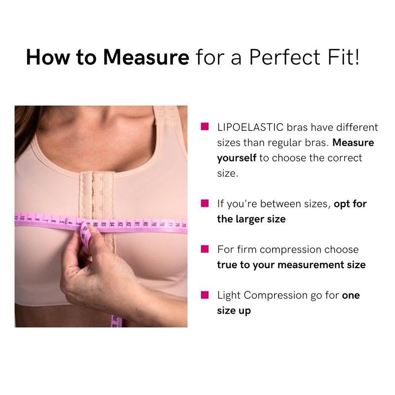 LIPOELASTIC PI Active Variant - Post-Surgery Compression Bra, XL, White