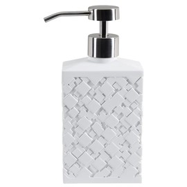 Spirella Agda Soap Dispenser with Pump Liquid Soap Dispenser Polyresin 300 ml Long Lasting and Robust White Unique
