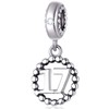 5,10,15,16,17,18,20,21,25,30,35,40,42,49,50,55,60,65,70 dijes de números para pulsera europea, abalorio de plata