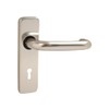 VIBE Round Bar Lever Lock on Polished Anodised Aluminium Door