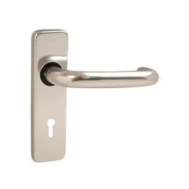 VIBE Round Bar Lever Lock on Polished Anodised Aluminium Door Handle Lever on Polished Anodised Aluminium for Internal Doors