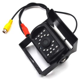 PolarLander Universal Waterproof Car Rear View Camera Truck Backup Camera Heavy Duty 18 LED IR Night Vision 12V 24V