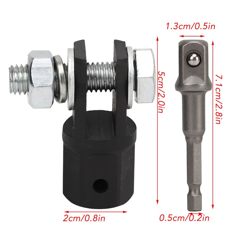 1/2 Inch Car Scissor Jack Adapter, Chrome Vanadium Steel, Socket
