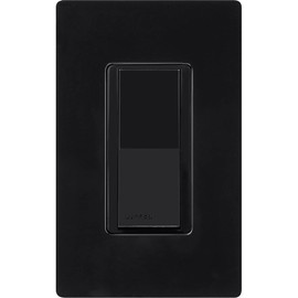 Lutron Claro On/Off Switch, 15-Amp, Single-Pole, CA-1PS-BL, Black